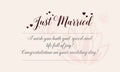 Happy wedding greeting card romantic theme