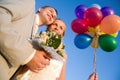 Happy wedding pair Royalty Free Stock Photo