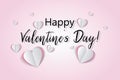 Valentine's day abstract background with cut paper heart. Royalty Free Stock Photo