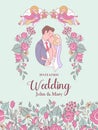 Happy weddings. Vector illustration. Wedding ceremony. Wedding