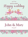 Happy weddings. Vector illustration. Wedding ceremony. Wedding i