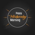 Happy Wednesday Morning Vector Template Design