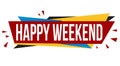 Happy weekend banner design