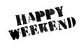 Happy Weekend rubber stamp