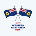 Happy Western Australia Day poster vector illustration