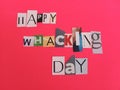 Happy whacking day fictional holiday celebrated on  May 10 everybody beats snakes to death with a clubs Royalty Free Stock Photo