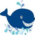 Happy whale Royalty Free Stock Photo