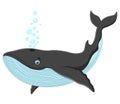 Happy whale cartoon Royalty Free Stock Photo