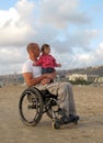 Happy Wheelchair Family Royalty Free Stock Photo