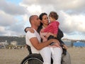 Happy Wheelchair Family Royalty Free Stock Photo