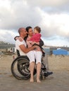 Happy Wheelchair Family Royalty Free Stock Photo