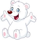 Happy white teddy bear