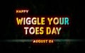 Happy Wiggle Your Toes Day, holidays month of august , Empty space for text, vector design