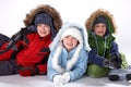 Happy winter children Royalty Free Stock Photo