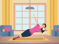 Happy Woman Doing Morning Fitness Sport Workout