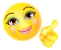 Happy Woman Emoji Emoticon Cartoon Icon Mascot Royalty Free Stock Photo