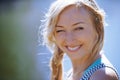 Happy woman enjoying outdoors Royalty Free Stock Photo