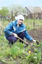 Happy woman farmer