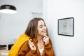 Smart home heating control concept Royalty Free Stock Photo