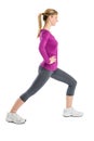 Happy Woman With Hand On Hip Exercising Royalty Free Stock Photo