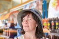 Happy woman in a hat Royalty Free Stock Photo