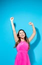 Happy woman with her arms outstreched Royalty Free Stock Photo