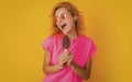 happy woman with icelolly ice cream on background. photo of woman