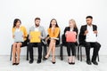 Happy woman looking at camera in office Royalty Free Stock Photo