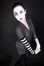 Happy woman mime