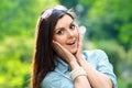 Happy woman outdoor Royalty Free Stock Photo