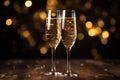 Happy Women Celebrate with Grace. Toasting with Champagne Glasses in a Festive Atmosphere