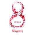 Happy women\'s day celebrations 8march concept card design