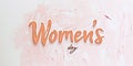 Happy women& x27;s day concept peach fuzz, frame on pastel background. Flat lay, top view Royalty Free Stock Photo