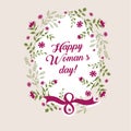 Women s day greeting card march