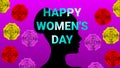 happy women\'s day greetings card illustration image with creative women\'s face