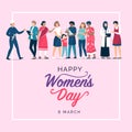 Happy women`s day holiday design