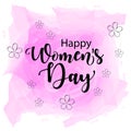 Happy Women`s Day lettering illustration