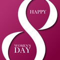 Happy Women`s Day, 8 march celebration card.