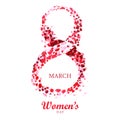 Happy Women`s Day 8march concept card background