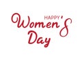 Happy Women`s Day red text