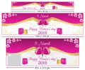 Happy Women's Day 2016 set web banners