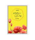 Happy Women's Day Template for spring banner, card International Female Holiday 8 March vector Illustration.