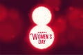 Happy womens day bokeh style background design