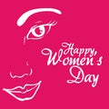 happy womens day girl face promotional