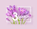 Happy womens day greeting card Royalty Free Stock Photo