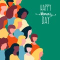 Happy Womens Day illustration for equal rights