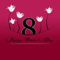 Happy Womens Day on March 8th. 8 march tucked with