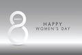 Happy womens day red hearts greeting card. Vector illustration. Royalty Free Stock Photo