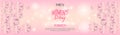 Happy Womens Day Template Background Horizontal Banner Beautiful 8 March Decoration Poster
