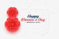 Happy womens day 8th march creative design background